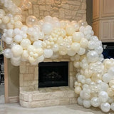 Beige Balloons, 60 Pcs 12 Inch Cream Nude Sand White Clear Latex Birthday Balloons For Birthday Baby Shower Wedding Party Decorations