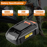 2Packs Wa3525 20V Lithium Battery 4.0Ah Replacement For 20V Battery Wa3578 Wa3575 Wa3520 Compatible With Battery 20V
