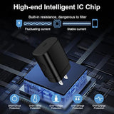 25W Super Fast Type C Charger Usb C Charging Block For Samsung Galaxy A17 A36 A15 A16 5G A54 A35 S25 Ultra S25+ S24 Fe S23 Ultra S22 S21 Z Flip 7 Fold 7,Wall Plug Box+6Ft C Andriod Phone Charger Cable