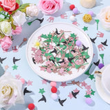 200 Pcs Wicked Themed Birthday Confetti, Birthday Table Decorations Scatter Cake Confettis, Green Pink Foil Confetti Decorations For Party, Baby Shower Diy Arts Crafting