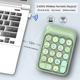 Wireless Numeric Keypad 18 Keys With 2.4G Mini Portable Silent Number Pad Usb Receiver Financial Accounting Keyboard Extensions For Laptop Desktop Pc Problack Mix