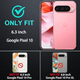 Google Pixel 10 3 in 1 Heavy Duty Shockproof Case with Tempered Glass Screen Protector and Camera Lens Protector
