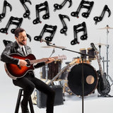 18 Pcs Black Music Note Balloons 16" Foil Balloons for Party Decorations