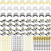 120-Piece 2026 New Year Party Set with Headbands, Glasses, Necklaces, and Noise Makers