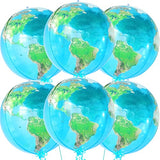 , Globe Balloons for Globe Decorations - Huge 22 Inch, Pack of 6