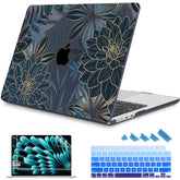 Designed For 2025/2024/2023 Macbook Air 15 Inch M4 A3241 /M3 A3114 /M2 A2941 Case, Printed Plastic Hard Shell Cover With 15.3" Liquid Retina Display Touch Id, Dahlia Flower C035