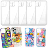 5 Pack Phone Junk Case For Iphone 13 14 15 16, Diy Decorative Clear Crystal Transparent Cases For Custom Design (For Iphone 14 Plus & 15 Plus)