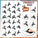 8 Pcs Dirt Bike Birthday Party Decorations Motorcycle Garland Banner Motocross Party Banner Riding Ceiling Hanging Streamers Cutouts For Baby Shower Wall Decor Photo Props Supplies