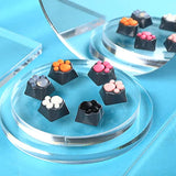 2 Pack Keyboard Keycaps Metal And Rubber Keycaps Grey Keycaps Cute Cat Paw Key