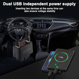 Car Obd Usb Charger Power Adapter Dc12?24V Dual Usb Charger Socket With Digital Display Usb 30W Fast Charging Qc2.0 Qc3.0 Charger For Vehicles