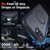 For Iphone 16E Case, Upgraded Full Camera Protection, Compatible With Magsafe, Drop Protection, Translucent Magnetic Matte Phone Case For Iphone 16E 6.1 Inch (Black)