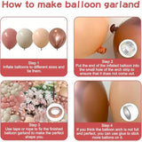 154Pcs Dusty Rose Pink Blush Balloons Garland Arch Kit Baby In Bloom Spring Floral Retro Boho Nude Cream Peach Champagne For Bridal Shower Garden Tea Party Girls Birthday Wedding Decorations