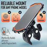 Upgraded 2024 Bicycle & Motorcycle Phone Mount - The Most Secure & Reliable Bike Phone Holder For Iphone, Samsung Or Any Smartphone. Stress-Resistant & Highly Adjustable. X10 To Safeness & Comfort