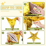 3 Pcs Foil Star Piñata with a Blindfold and Bat Foldable Star Piñatas for Girl Kids Boys Adults Birthday Wedding Christmas Cinco de Mayo Party Decorations