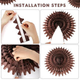 12Pcs Paper Fans Brown Neutral Boho Party Decorations Tissue Paper Flowers Decorations For Girl Groovy Birthday Baby Shower Wedding Bachelorette Room Wall Hanging Décor