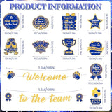 Welcome To The Team Banner Blue Gold Glitter Welcome Banner Decorations Welcome New Employee Hanging Swirls Decorations For Office Newcomers Staff Welcome Party Decoration For Office Party Decorations Supplies