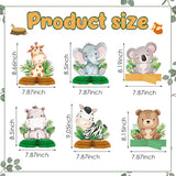 10PCS Jungle Animals Honeycomb Centerpieces for Safari Baby Shower & Wild One Party Decor