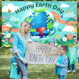 Earth Day Banner 70.8 x 43.3 Inch Green Polyester Occasion Earth Day Party Decorations