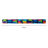 Birthday Wrapping Paper - Mini Roll - 17 Inchx 32.8 Feet - Colorful Happy Lettering On Blue Paper Design Gift Paper Perfect For Boys Girls Birthday,Baby Shower, Party