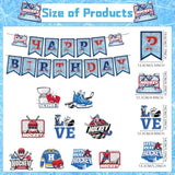 Hockey Birthday Party Decorations - 11Pcs Hockey Birthday Decorations Banner Hanging Swirls Game Day Game Time Sport Themed Party Decor Supplies For Kids Fans Boys