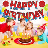 Spider Happy Birthday Decorations Birthday Baby Banners Kid-Friendly Party Supplies