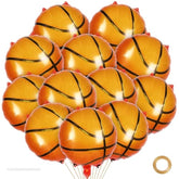 12 Pcs Basketball Balloons,18 Inch Basketball Party Foil Balloons,Sports Mylar Balloons Basketball Birthday Decorations For Basketball Party Sports Theme Party Supplies (Basketball)