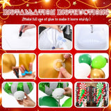 2 Sets Christmas Candy Balloon Column Red White Green Foil Arch Kit