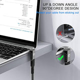 2 Pack 90 Degree Usb C Adapter, 100W Right Angle Usb C Male To Female Extender