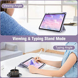 Fintie Hybrid Slim Case For Air 11-Inch M3 (2025) / M2 (2024), Air 5Th (2022) / 4Th Generation (2020) 10.9 Inch - Shockproof Cover With Clear Back Shell & Pencil Holder, Lilac Purple