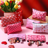 24 Pcs Cosmetic Bags Makeup Bags Bulk Cute Portable Pouches With Zipper Travel Toiletry Organizer Purse Women'S Gift Birthday Party Favors (Valentine'S Day)