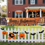 Halloween Large Banner 120x20 Inch Pumpkin Ghost Trick or Treat Outdoor Yard Garden Decor