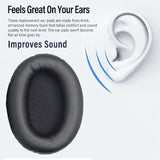 Hyperx Cloud Alpha Ear Pads Cushions Replacement Compatible With Hyperx Cloud Ii,Cloud Flight, Cloud Flight S, Cloud Stinger Gaming Headphones Ear Cushions,Ear Muffs Memory Foam Earpads