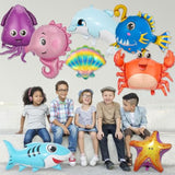 8pcs Sea Animal Foil Balloons for Ocean Themed Baby Shower and Birthday Decor