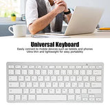 Bluetooth Keyboard - Qwertz German Layout, Slim, Silent, Stable Connection For Ios, Android,