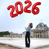 42 Inch Red 2026 Number Balloons for New Year Party and Graduation