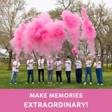 24β X-Large Gender Reveal Powder Smoke Bombs Cannon Poppers | 2 Pink Poppers | Biodegradable | Gender Reveal Smoke Bombs Extinguisher Alternative | Gender Reveal Party Decorations |