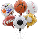 6 Pcs Sports Balloons Basketball Baseball Football Volleyball Soccer Baby Shower