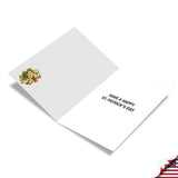 St. Patrick'S Day Greeting Card With 5 X 7 Inch Envelope (1 Card) Flowers For St. Pat'S C3532Spg