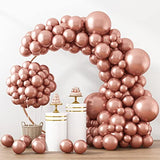 129Pcs Rose Gold Balloon Arch Kit in Various Sizes for Parties & Celebrations