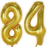 40Inch Gold Foil 84 Helium Jumbo Digital Number Balloons, 84Th Birthda