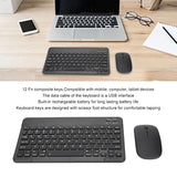 Bluetooth Keyboard And Mouse Combo, Ultra Slim Wireless Keyboard With Rechargeable & 1600Dpi Adjustable Mouse Compatible With Pc Laptop Tablet Phone (Black)