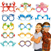 36Pcs Under The Sea Party Decorations, Sea Animal Party Favors Ocean Themed Paper Glasses For Summer Photo Booth Props Goodie Bag Stuffers
