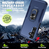 Samsung Galaxy A17/A26 5G Phone Case with 15 FT Military Grade Drop Protection and 2x Tempered Glass Screen Protector, Heavy-Duty Shockproof Magnetic Kickstand Case for Galaxy A17/A26 5G Dark Blue