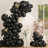 Black Balloon Garland Arch Kit 98pcs Mixed Sizes for Parties and Events