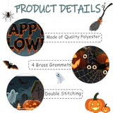 Large Happy Halloween Banner 120x20in Blue Yard Porch Fence Outdoor Decorations