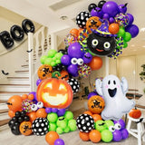 144Pc Halloween Balloon Arch Kit β Ghost, Pumpkin, Spider & BOO Balloons