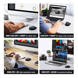 UGREEN Wireless Mouse 2.4G with USB Receiver, 5-Level 4000 DPI 6 Buttons,18 Months Battery Life Cordless Mouse, Ergonomic Computer Mice for Laptop, Computer, PC, MacBook, Chromebook Black