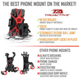 Premium Bike Phone Mount, Universal Holder for 4"-7" Phones, Tool-Free