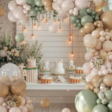 Sage Green Balloon Arch Kit 126pcs Neutral Balloons for Baby Shower, Wedding & Parties