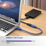 RIITOP Short USB 3.0 Extension Cable USB-A Extender Male to Female 5Gbps (1FT,2-Pack)